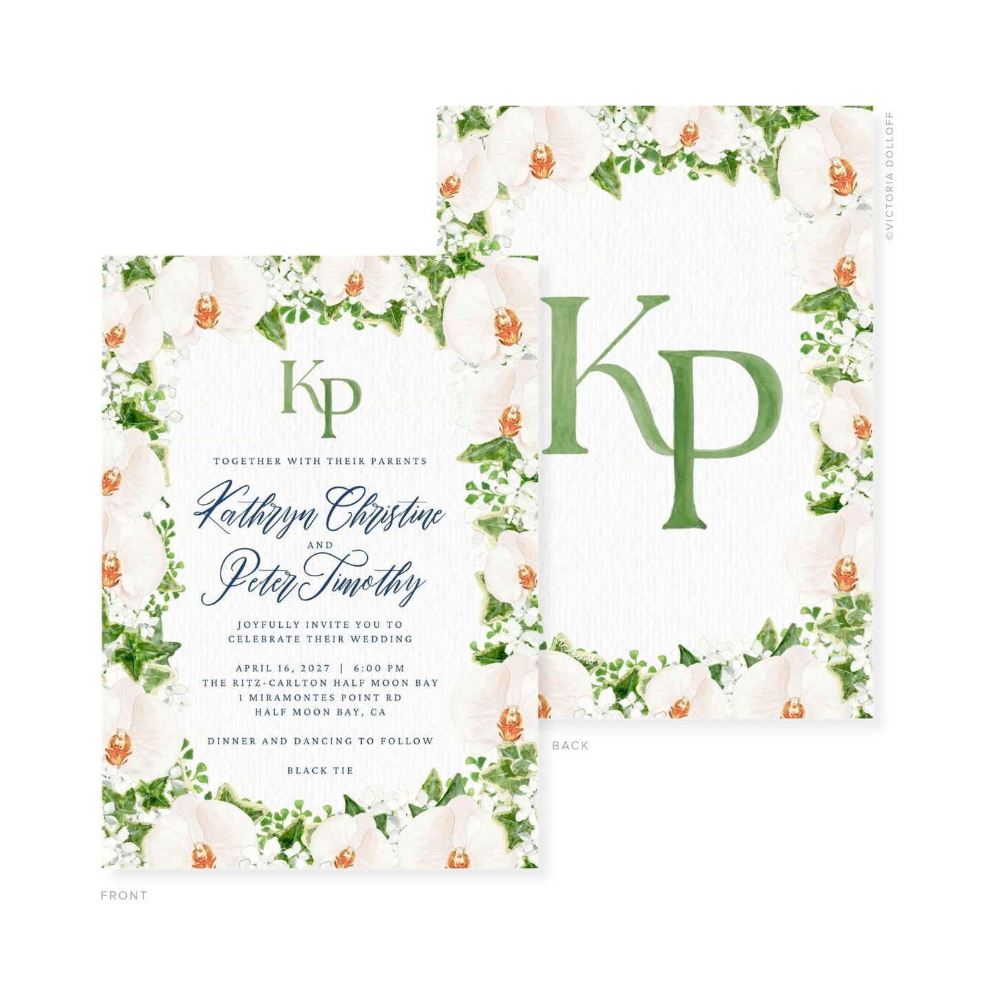 Kathryn Collection | Watercolor Wedding Invitation