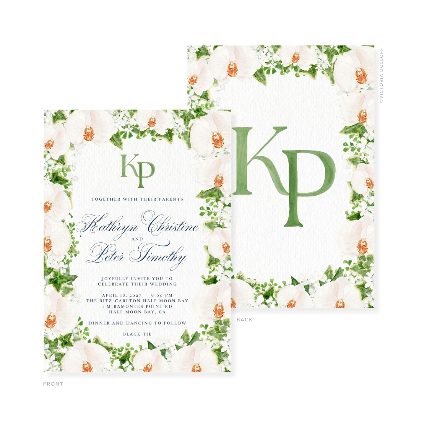 Kathryn Collection | Watercolor Wedding Invitation