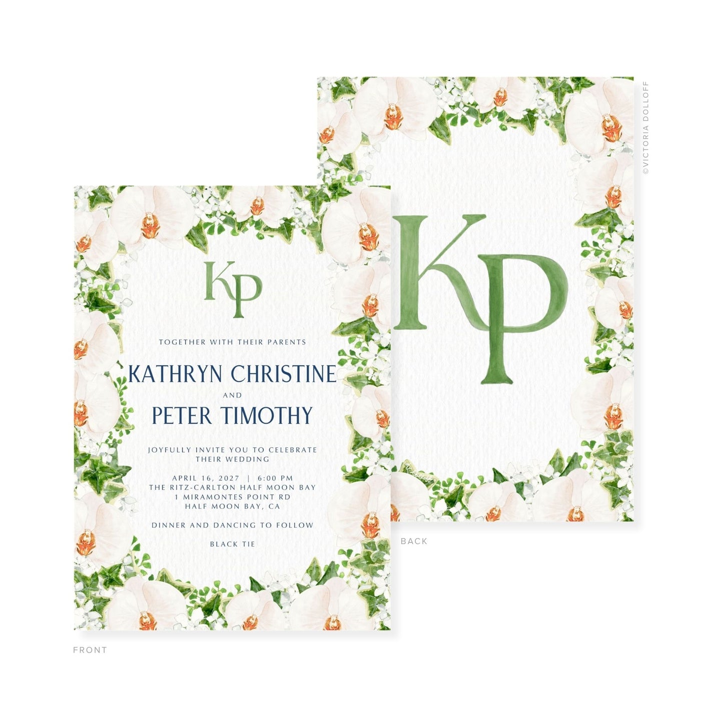 Kathryn Collection | Watercolor Wedding Invitation