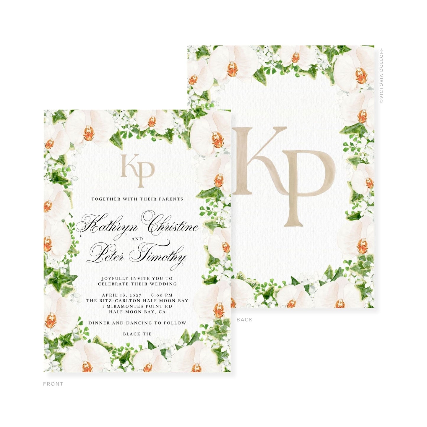 Kathryn Collection | Watercolor Wedding Invitation