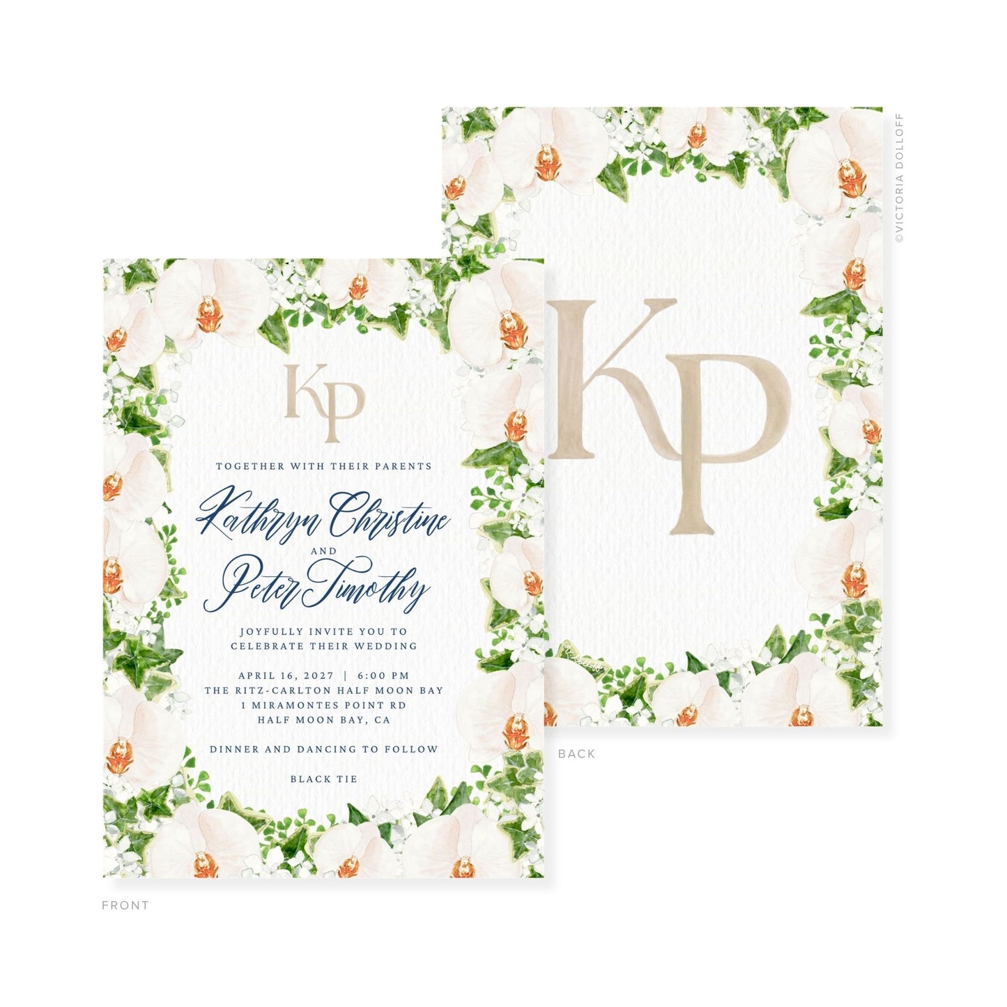 Kathryn Collection | Watercolor Wedding Invitation