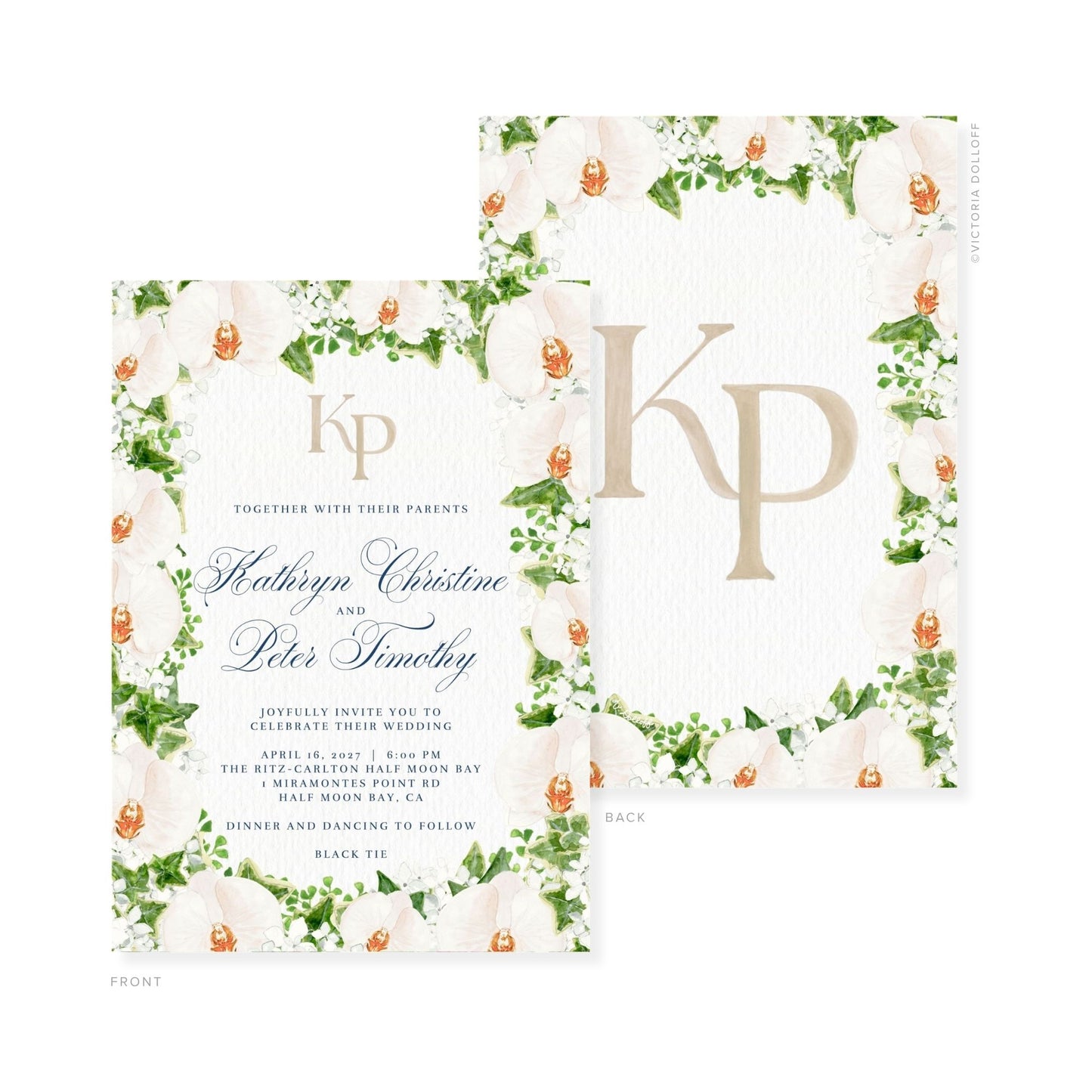 Kathryn Collection | Watercolor Wedding Invitation