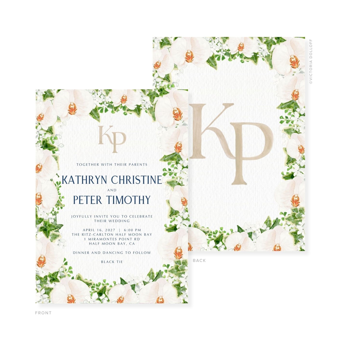 Kathryn Collection | Watercolor Wedding Invitation