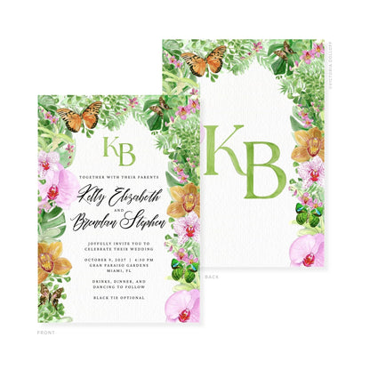 Kelly Collection | Watercolor Wedding Invitation