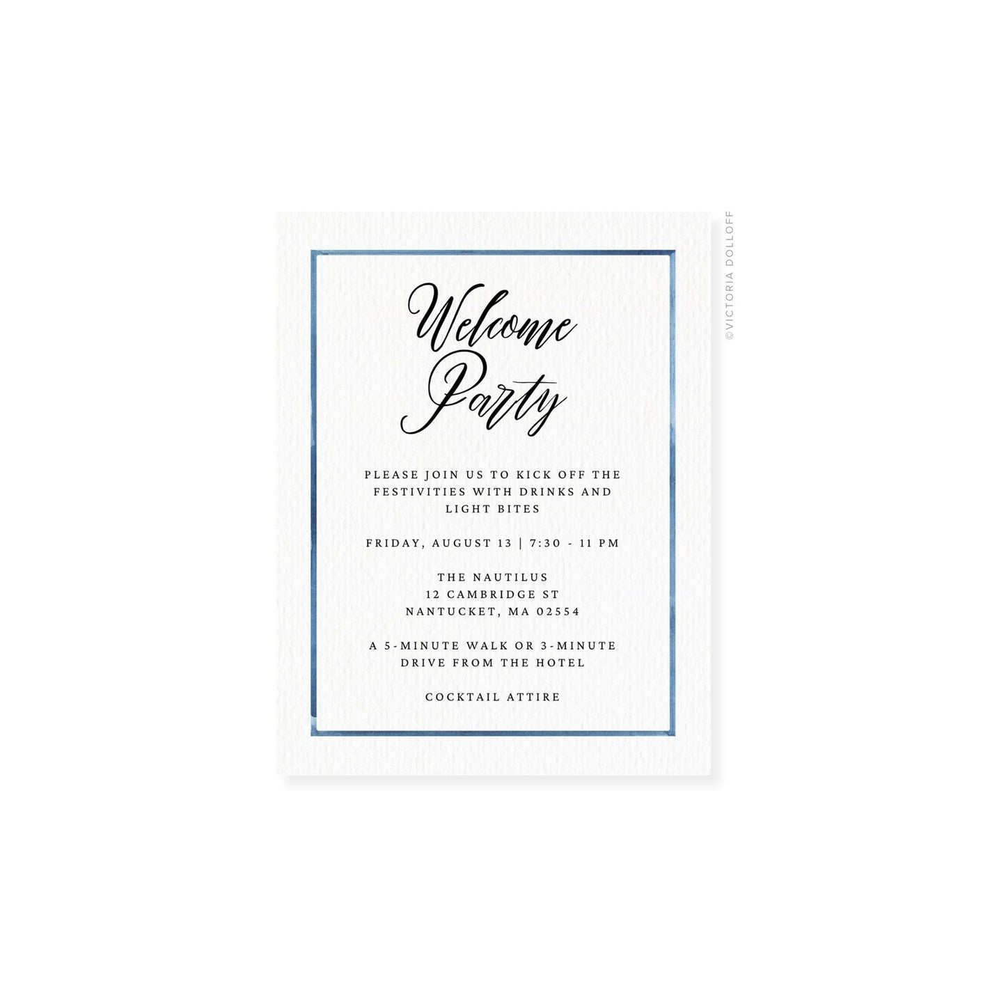 Caroline Collection | Watercolor Border Enclosure Card