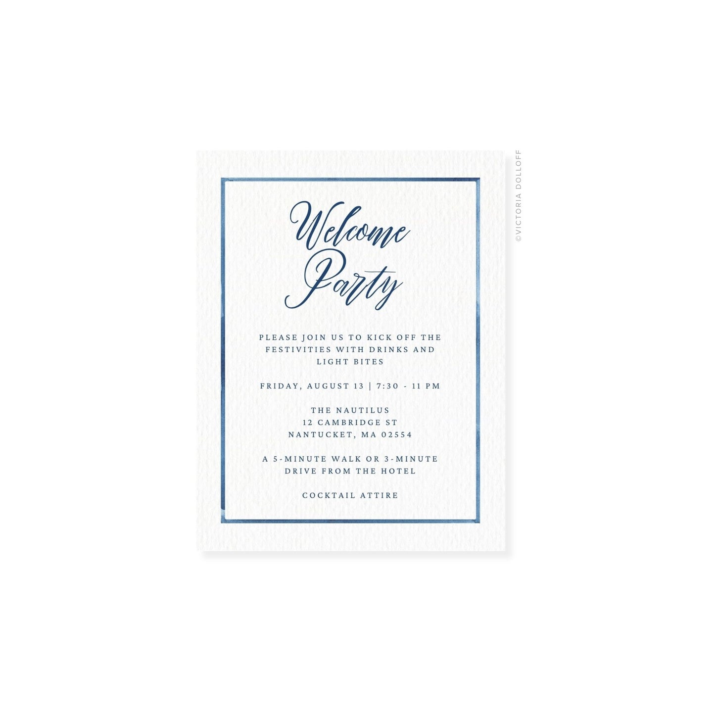 Caroline Collection | Watercolor Border Enclosure Card