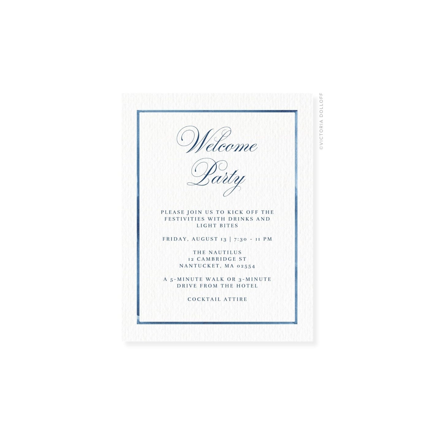 Caroline Collection | Watercolor Border Enclosure Card