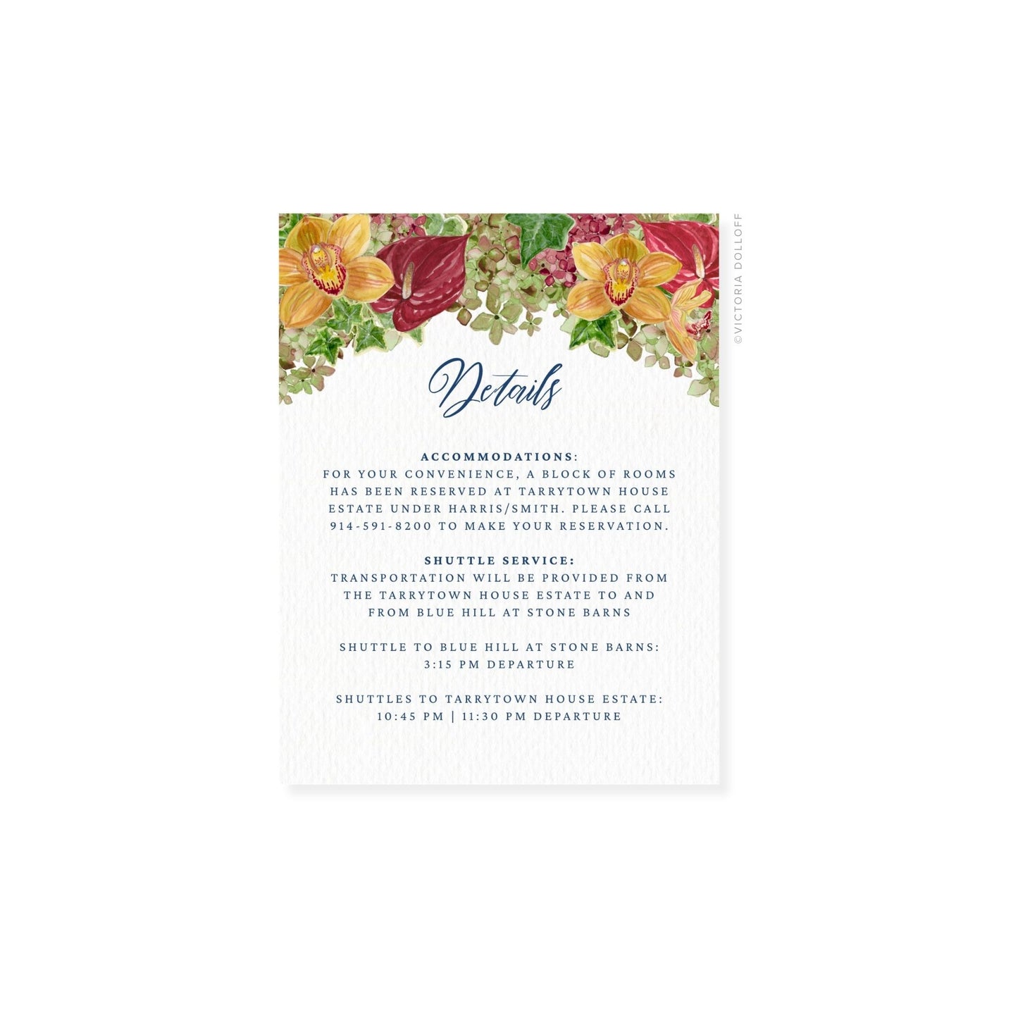 Haley Collection | Floral Watercolor Enclosure Card