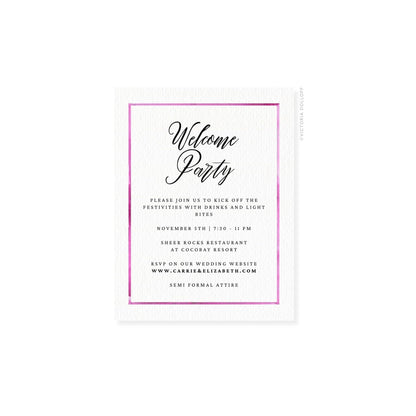 Carrie Collection | Watercolor Border Enclosure Card