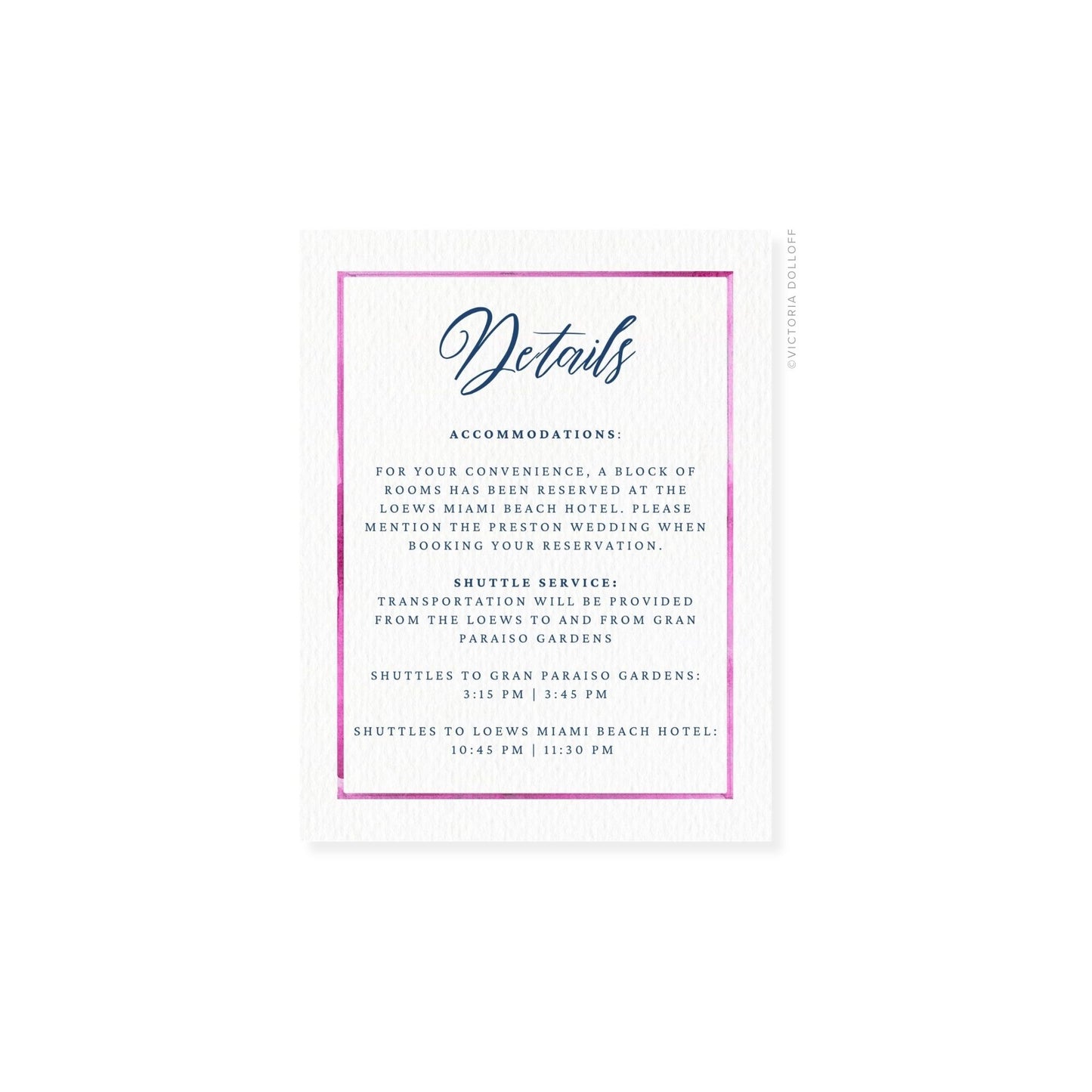 Kelly Collection | Watercolor Border Enclosure Card