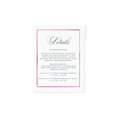 Kelly Collection | Watercolor Border Enclosure Card
