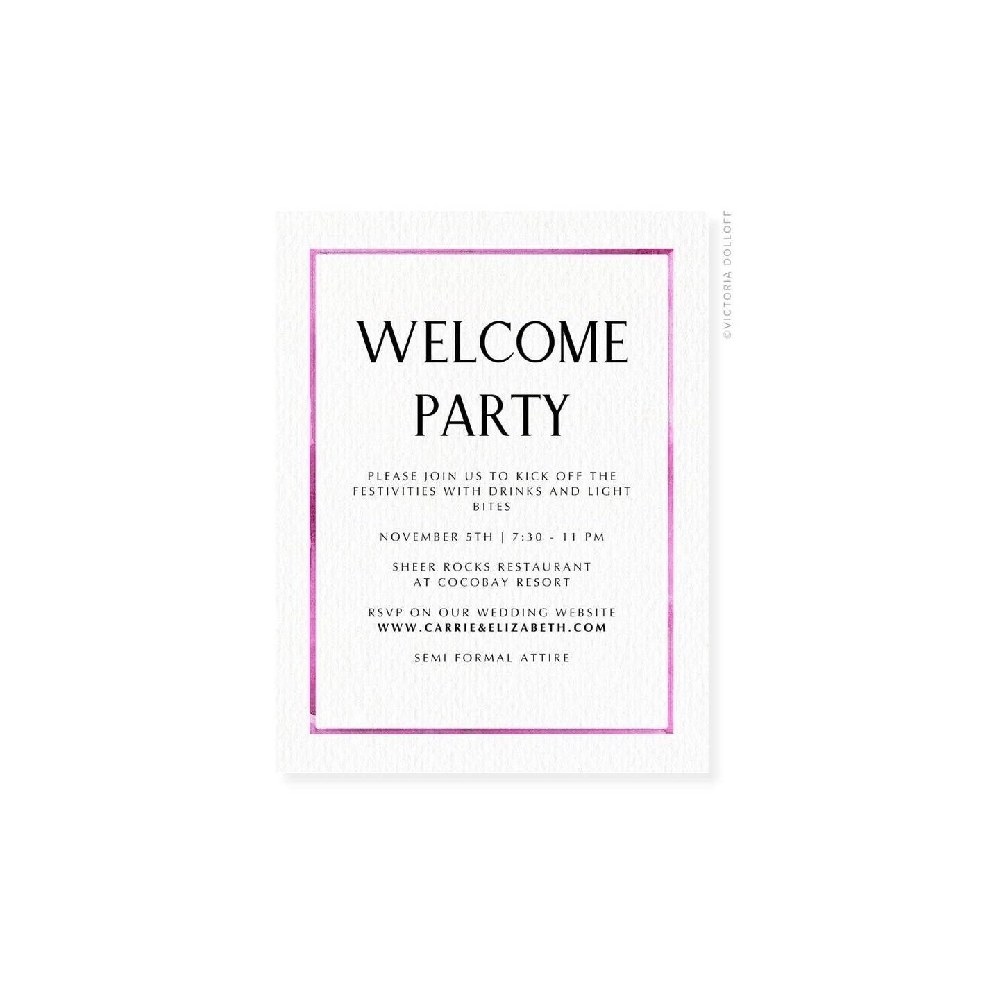 Carrie Collection | Watercolor Border Enclosure Card