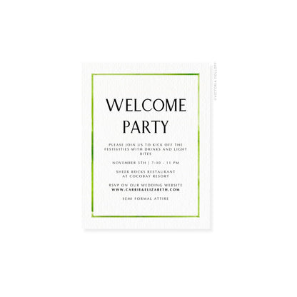 Carrie Collection | Watercolor Border Enclosure Card