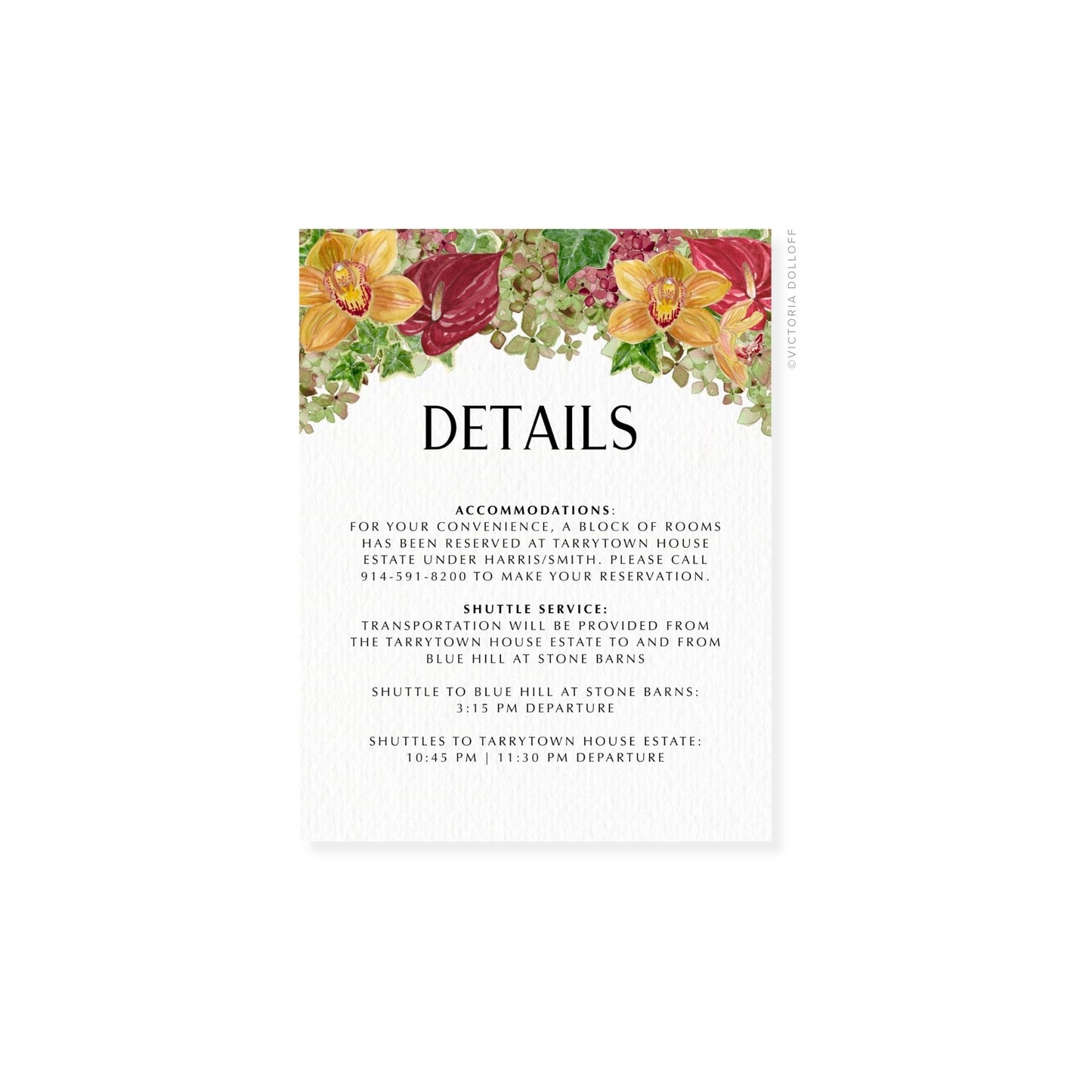 Haley Collection | Floral Watercolor Enclosure Card