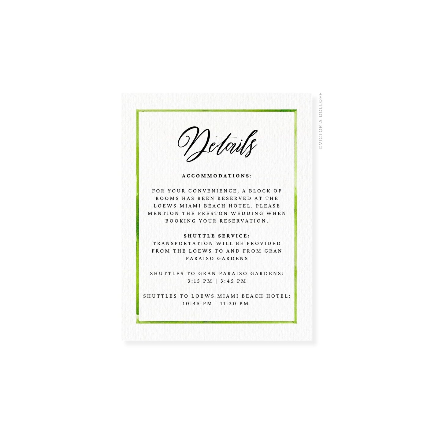 Kelly Collection | Watercolor Border Enclosure Card