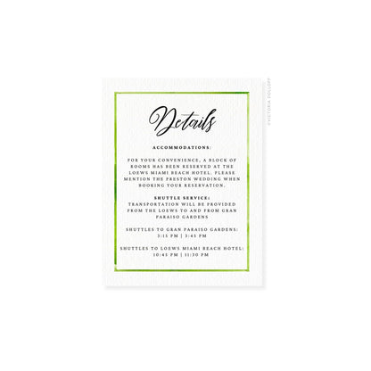 Kelly Collection | Watercolor Border Enclosure Card