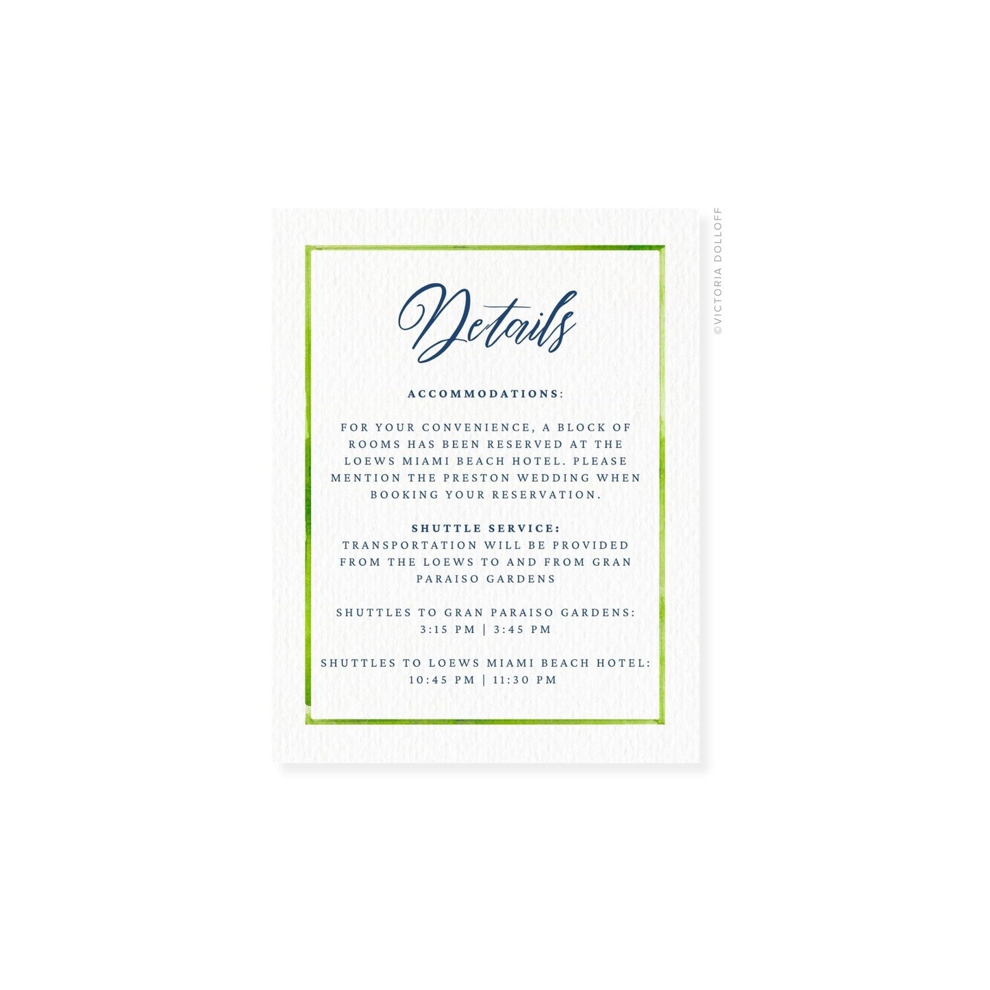 Kelly Collection | Watercolor Border Enclosure Card