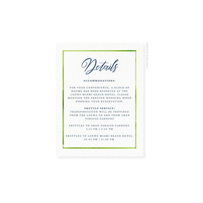 Kelly Collection | Watercolor Border Enclosure Card