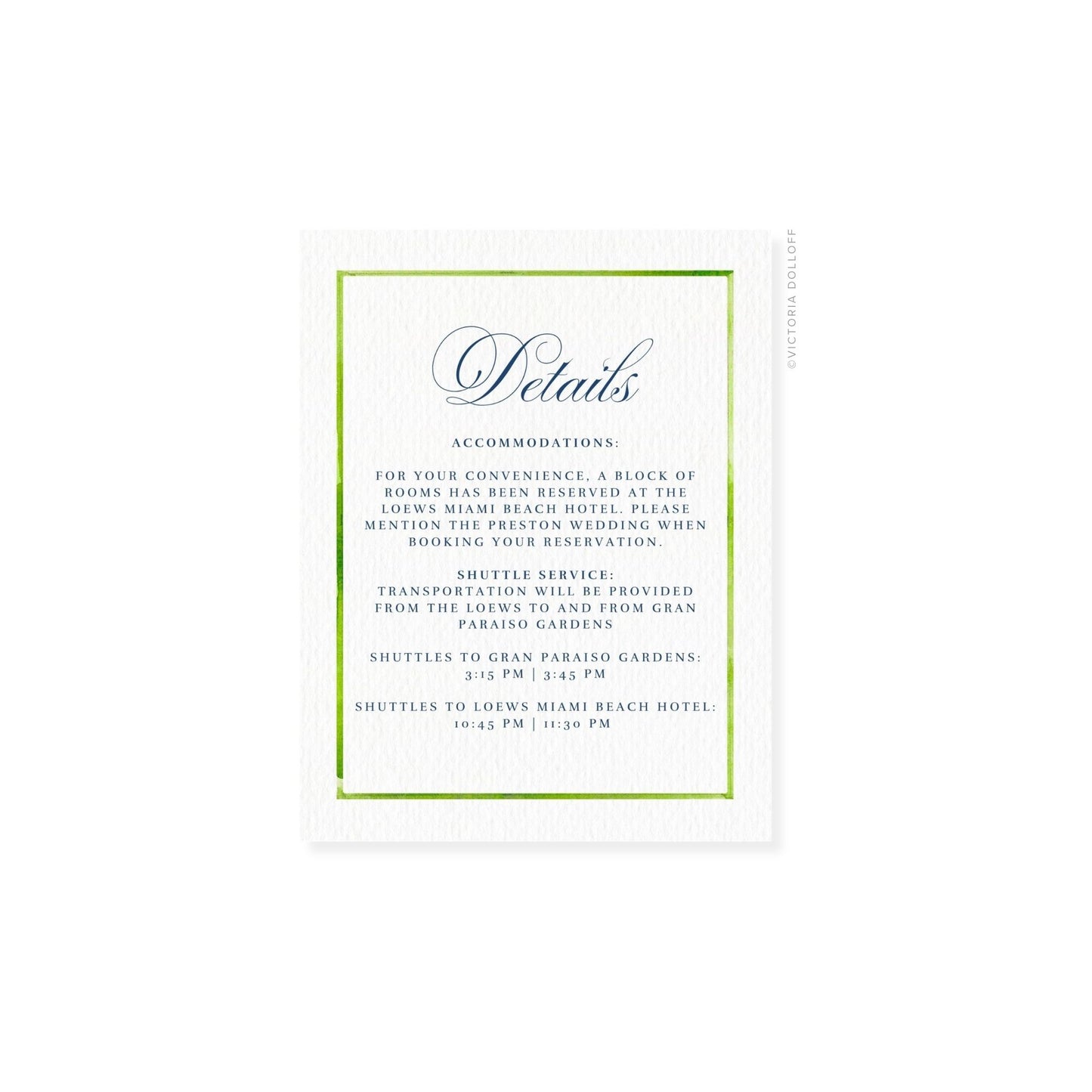 Kelly Collection | Watercolor Border Enclosure Card