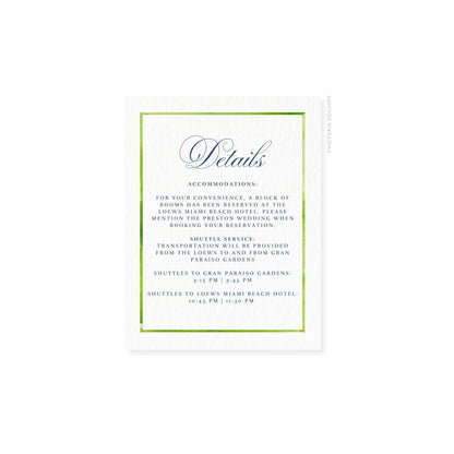 Kelly Collection | Watercolor Border Enclosure Card
