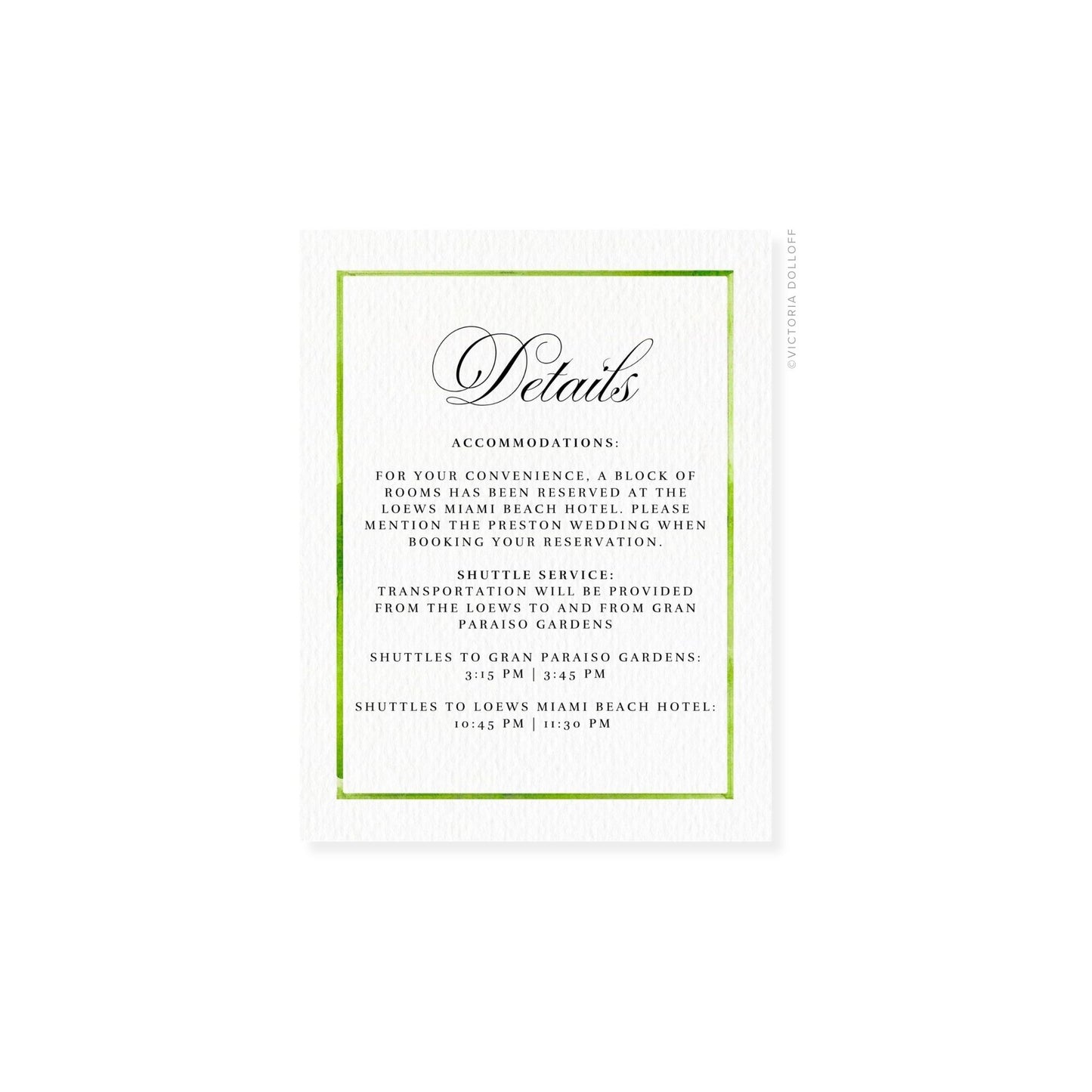 Kelly Collection | Watercolor Border Enclosure Card