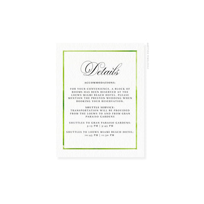 Kelly Collection | Watercolor Border Enclosure Card