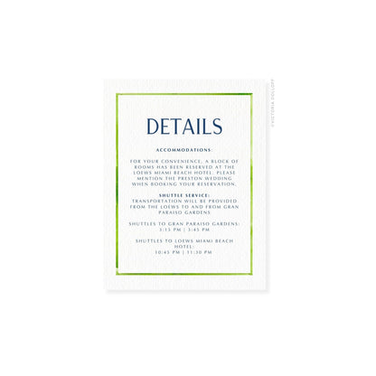 Kelly Collection | Watercolor Border Enclosure Card