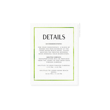 Kelly Collection | Watercolor Border Enclosure Card