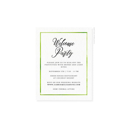 Carrie Collection | Watercolor Border Enclosure Card