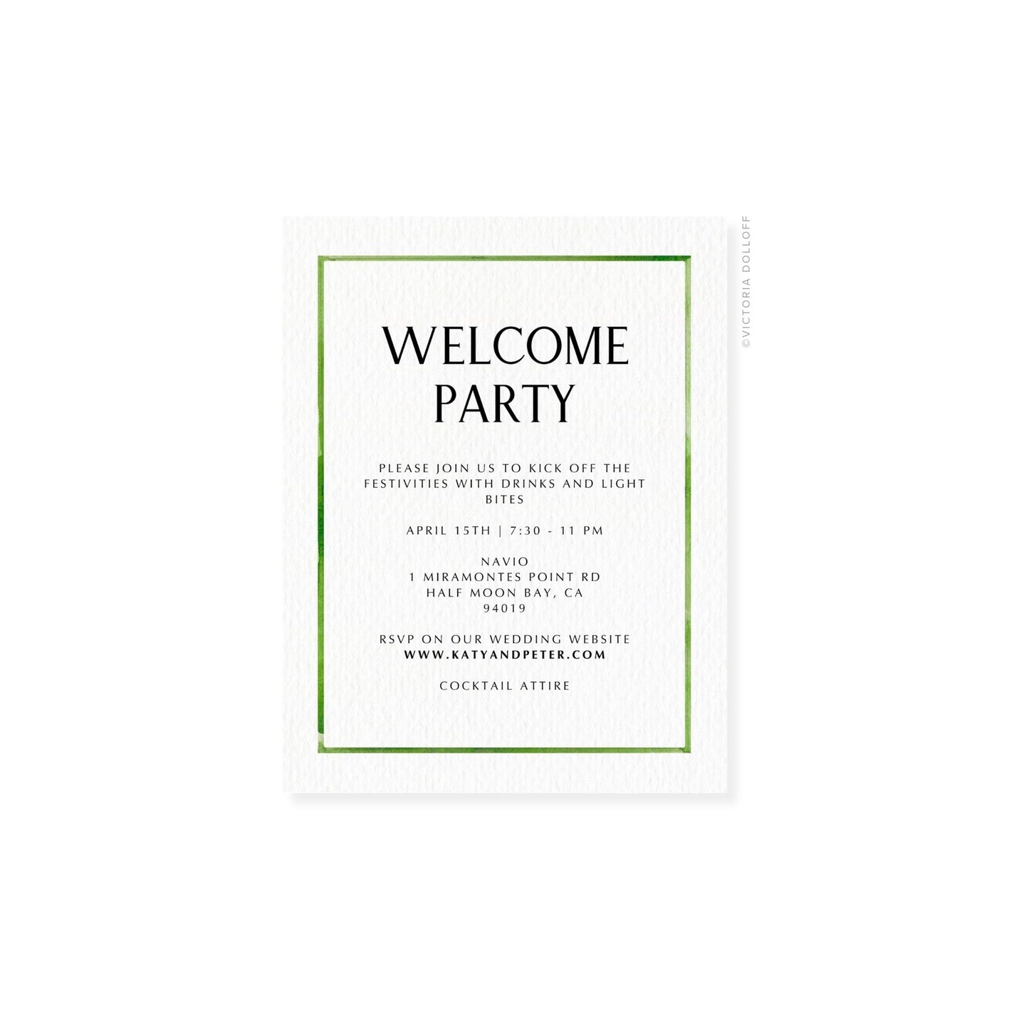 Kathryn Collection | Watercolor Border Enclosure Card