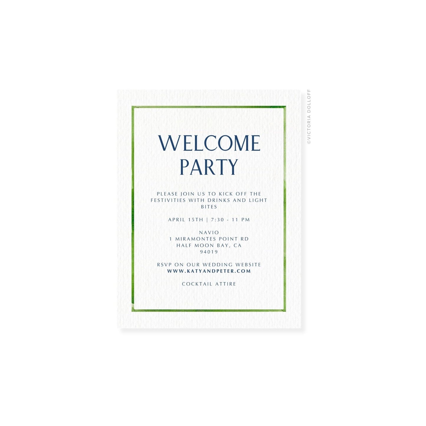 Kathryn Collection | Watercolor Border Enclosure Card
