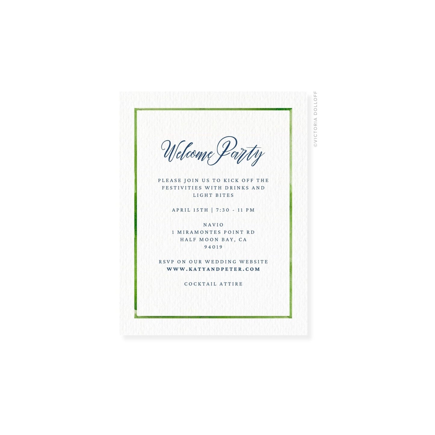 Kathryn Collection | Watercolor Border Enclosure Card