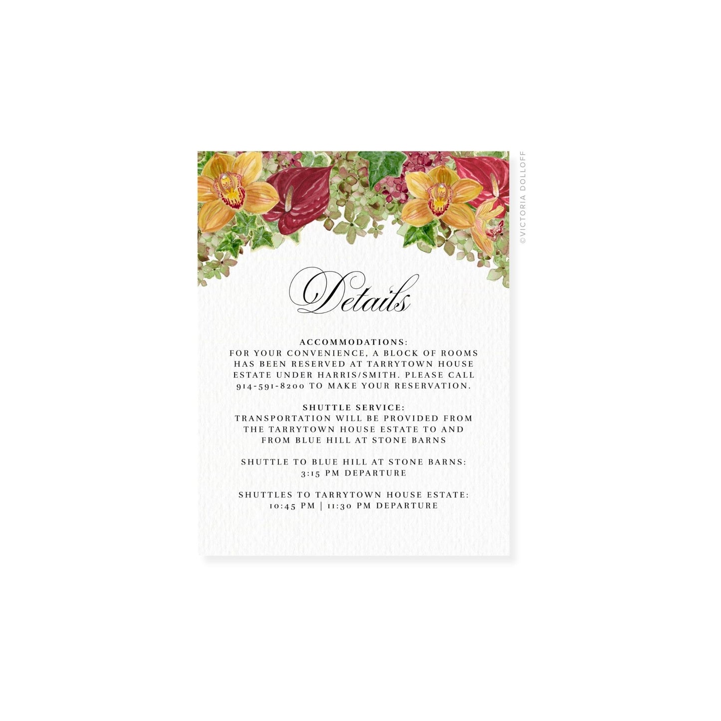 Haley Collection | Floral Watercolor Enclosure Card