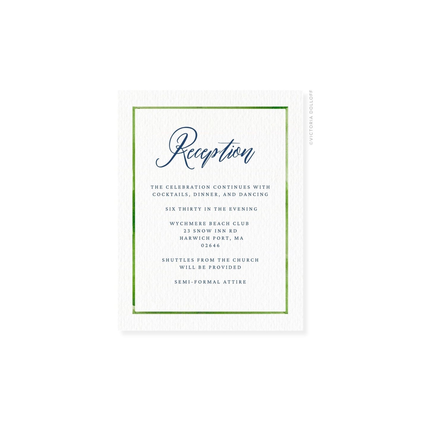 Camille Collection | Watercolor Border Enclosure Card