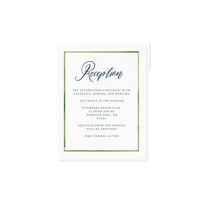 Camille Collection | Watercolor Border Enclosure Card
