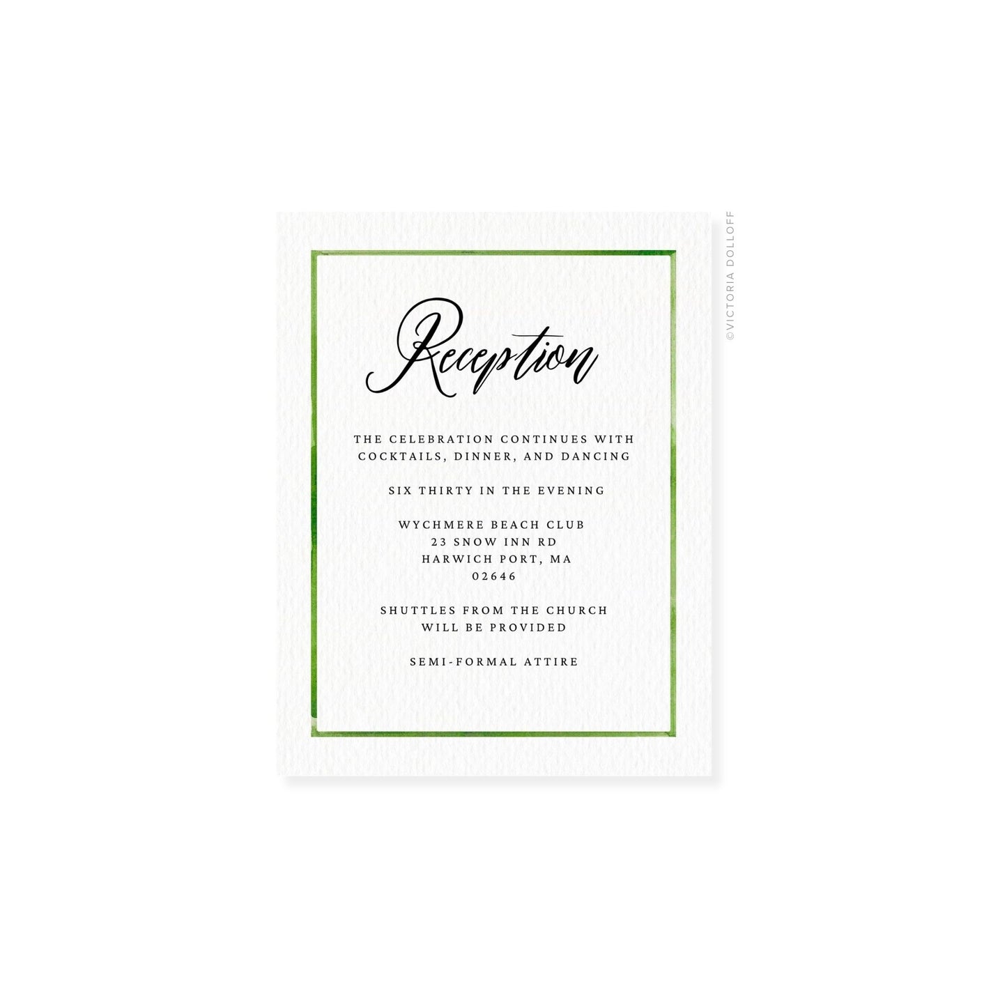 Camille Collection | Watercolor Border Enclosure Card