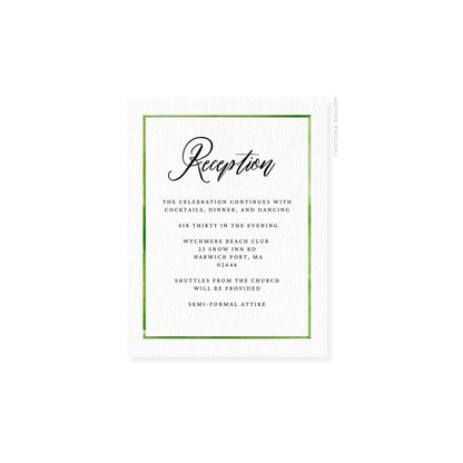 Camille Collection | Watercolor Border Enclosure Card