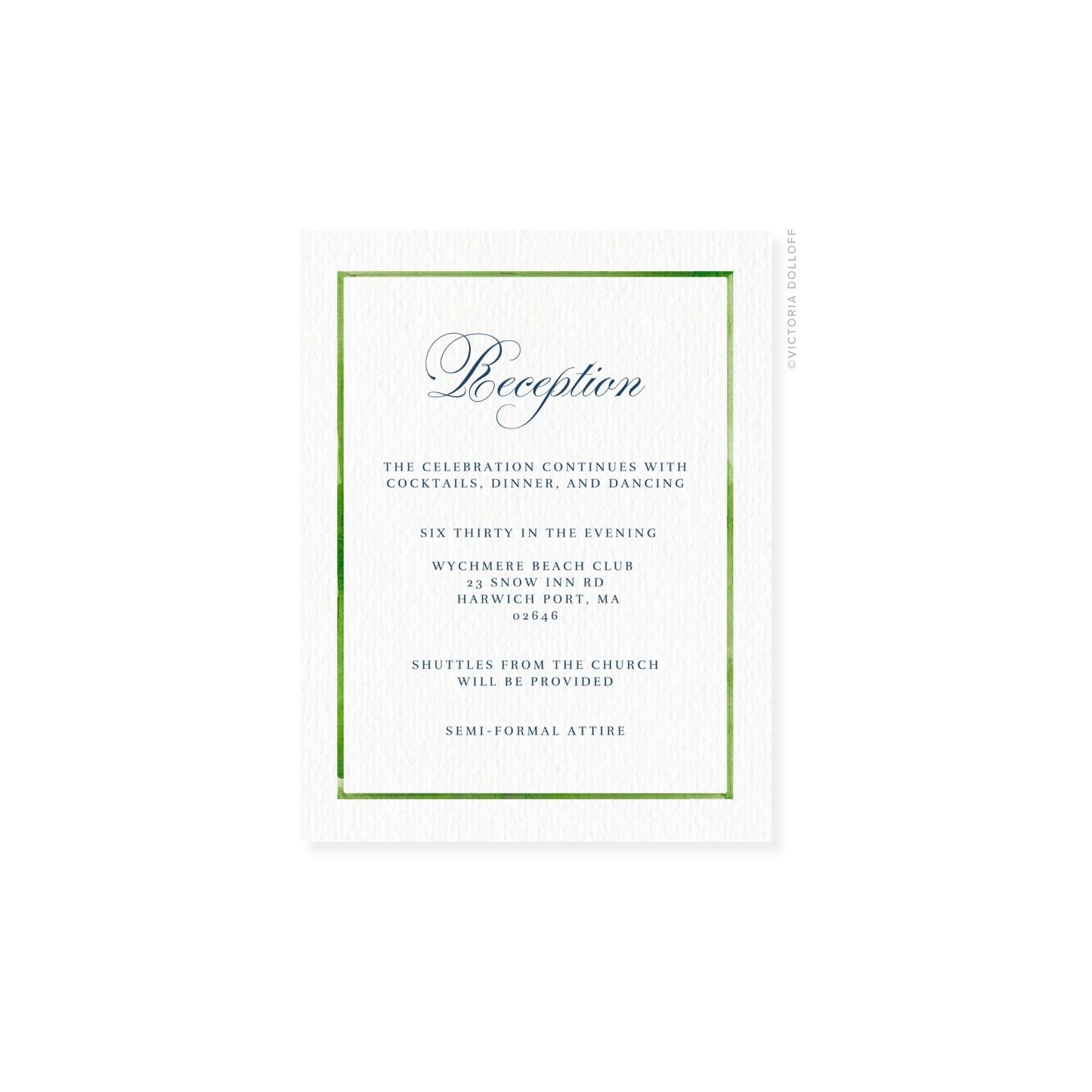 Camille Collection | Watercolor Border Enclosure Card