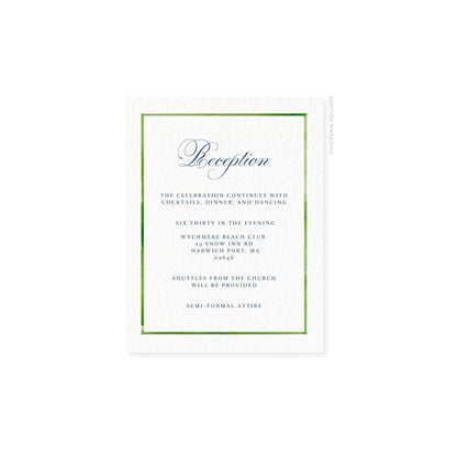 Camille Collection | Watercolor Border Enclosure Card