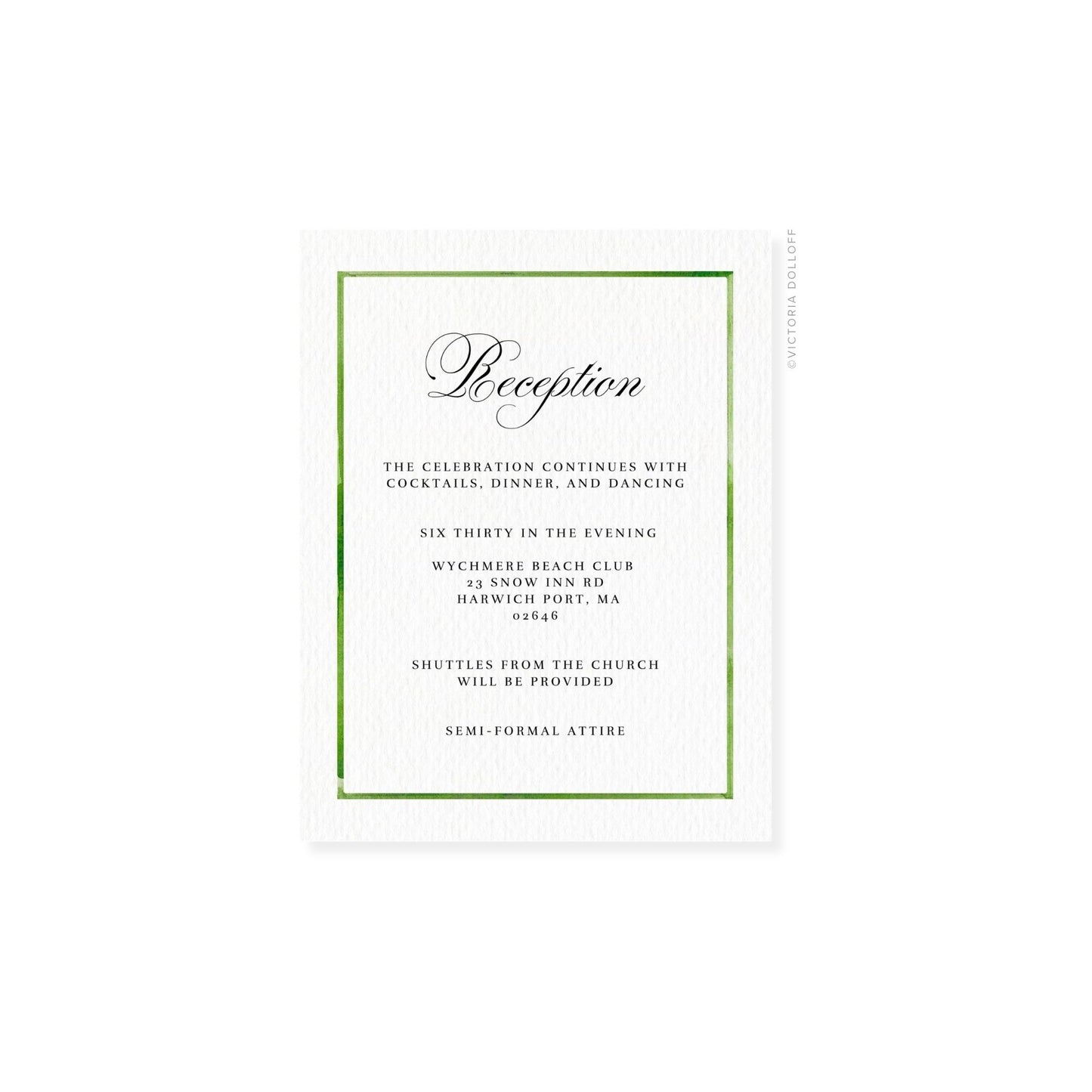 Camille Collection | Watercolor Border Enclosure Card