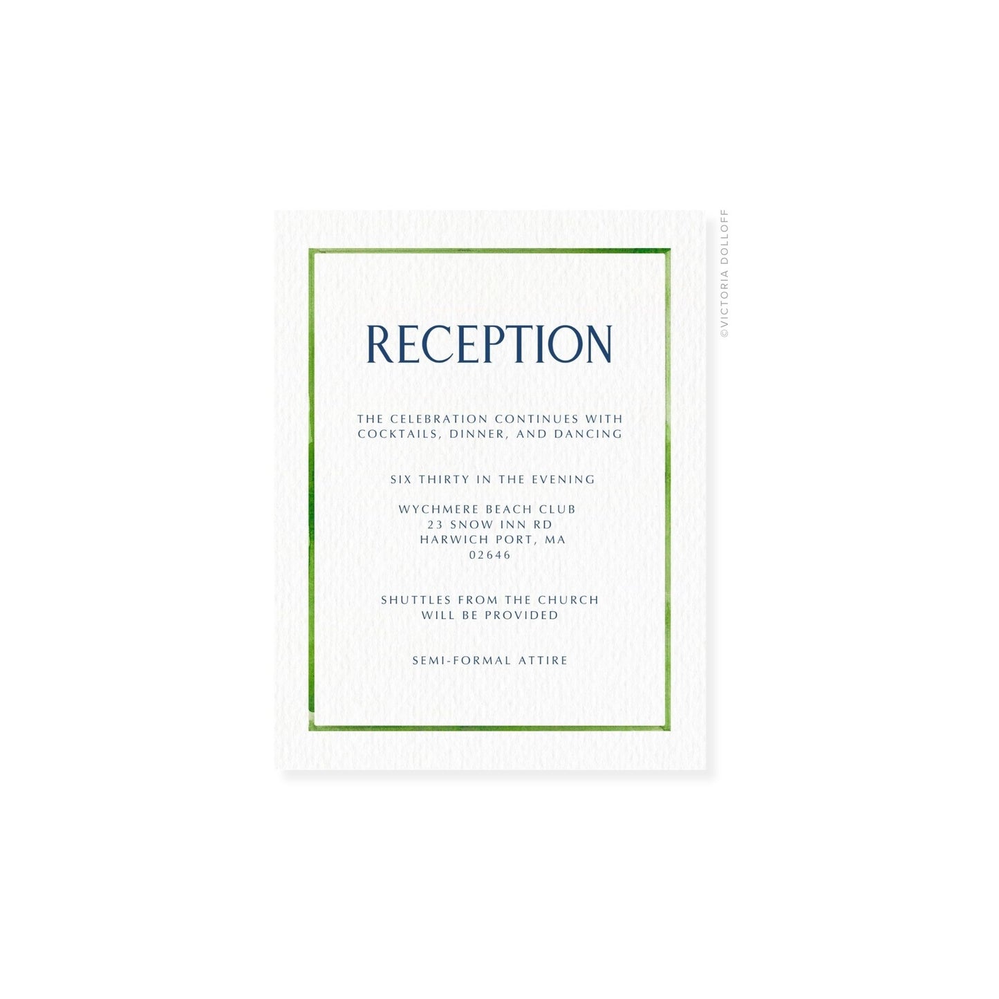 Camille Collection | Watercolor Border Enclosure Card