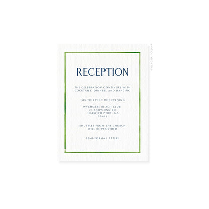 Camille Collection | Watercolor Border Enclosure Card