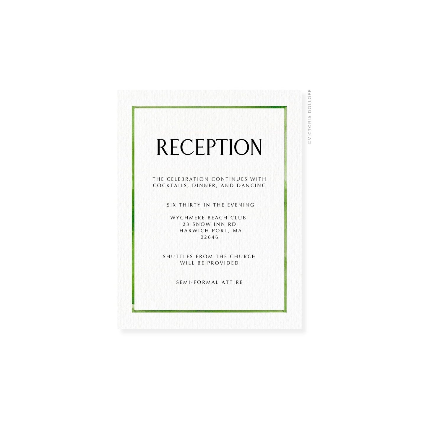 Camille Collection | Watercolor Border Enclosure Card