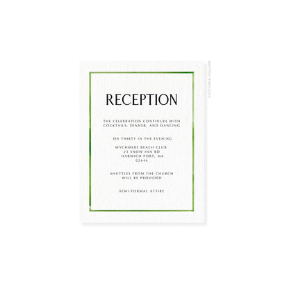Camille Collection | Watercolor Border Enclosure Card