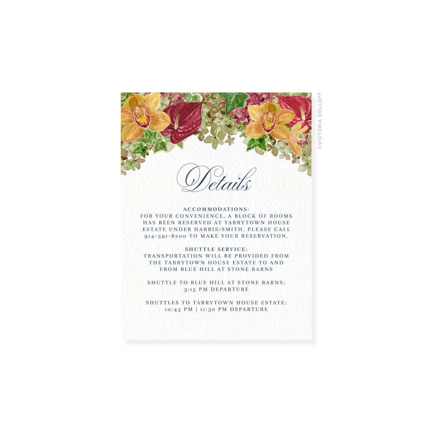 Haley Collection | Floral Watercolor Enclosure Card