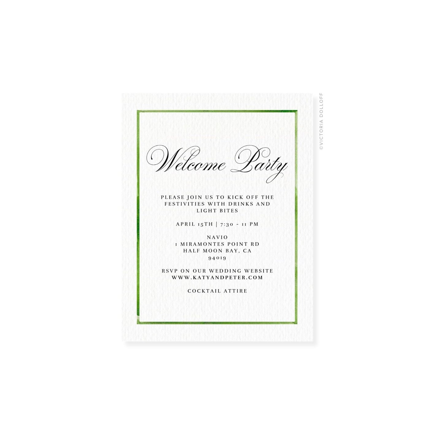 Kathryn Collection | Watercolor Border Enclosure Card