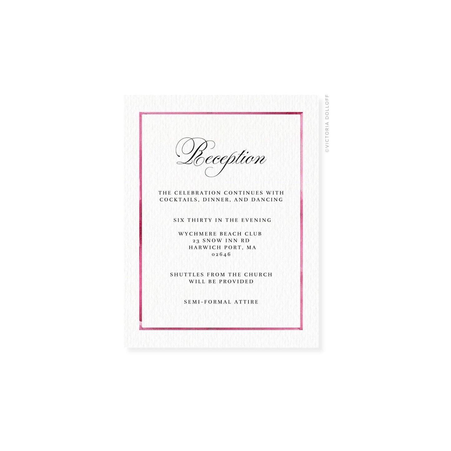 Camille Collection | Watercolor Border Enclosure Card
