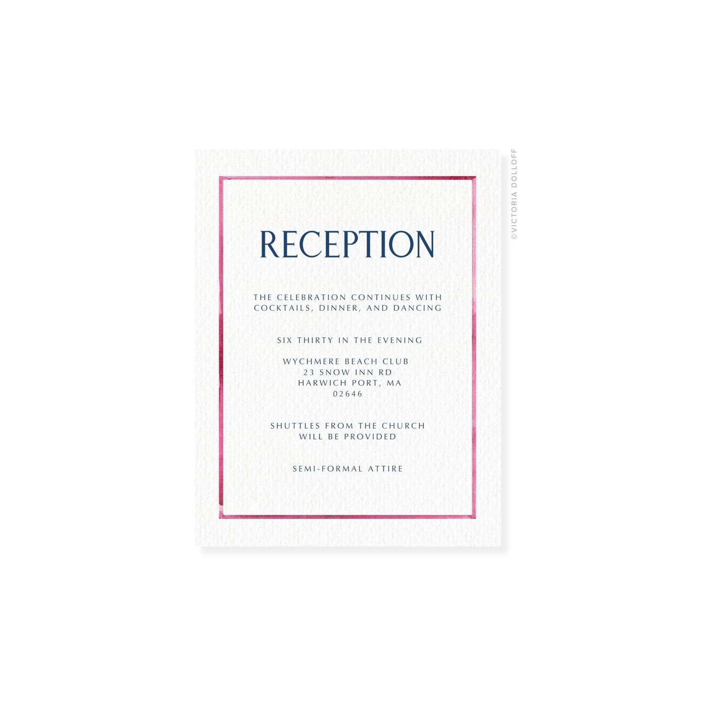 Camille Collection | Watercolor Border Enclosure Card