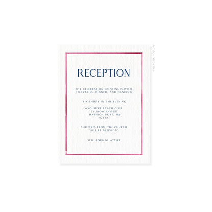 Camille Collection | Watercolor Border Enclosure Card