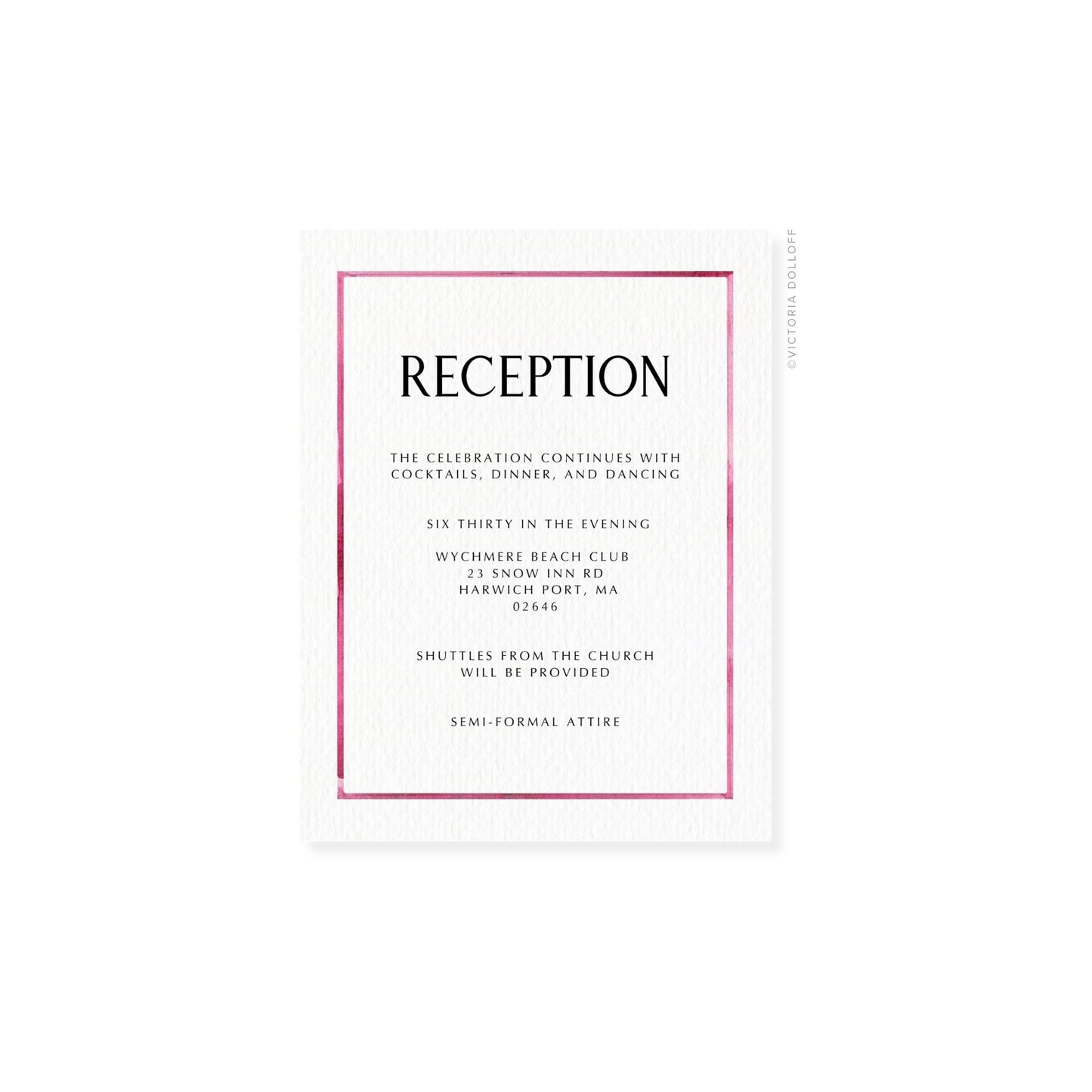 Camille Collection | Watercolor Border Enclosure Card